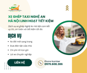Xe ghép taxi Nghệ An Hà Nội linh hoạt tiết kiệm