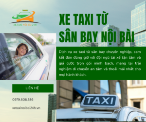Xe taxi từ sân bay Nội Bài
