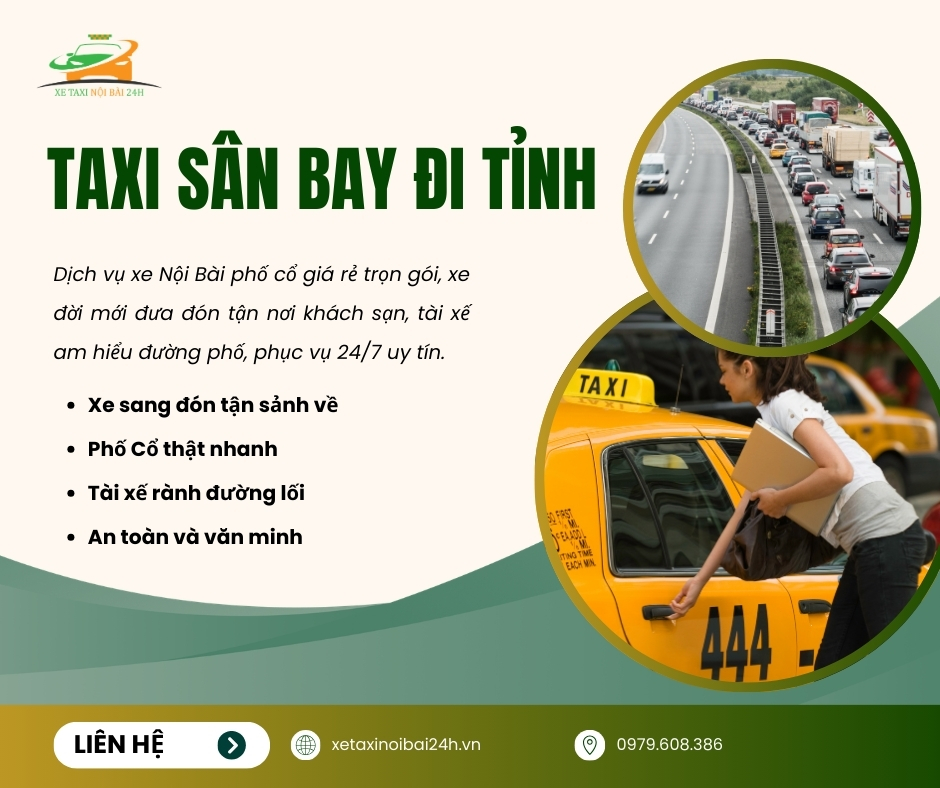 Taxi sân bay đi tỉnh