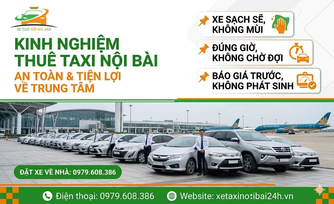 Kinh nghiệm thuê taxi từ sân bay Nội Bài về trung tâm Hà Nội an toàn và tiện lợi 1 Gemini Generated Image m5r3w9m5r3w9m5r3