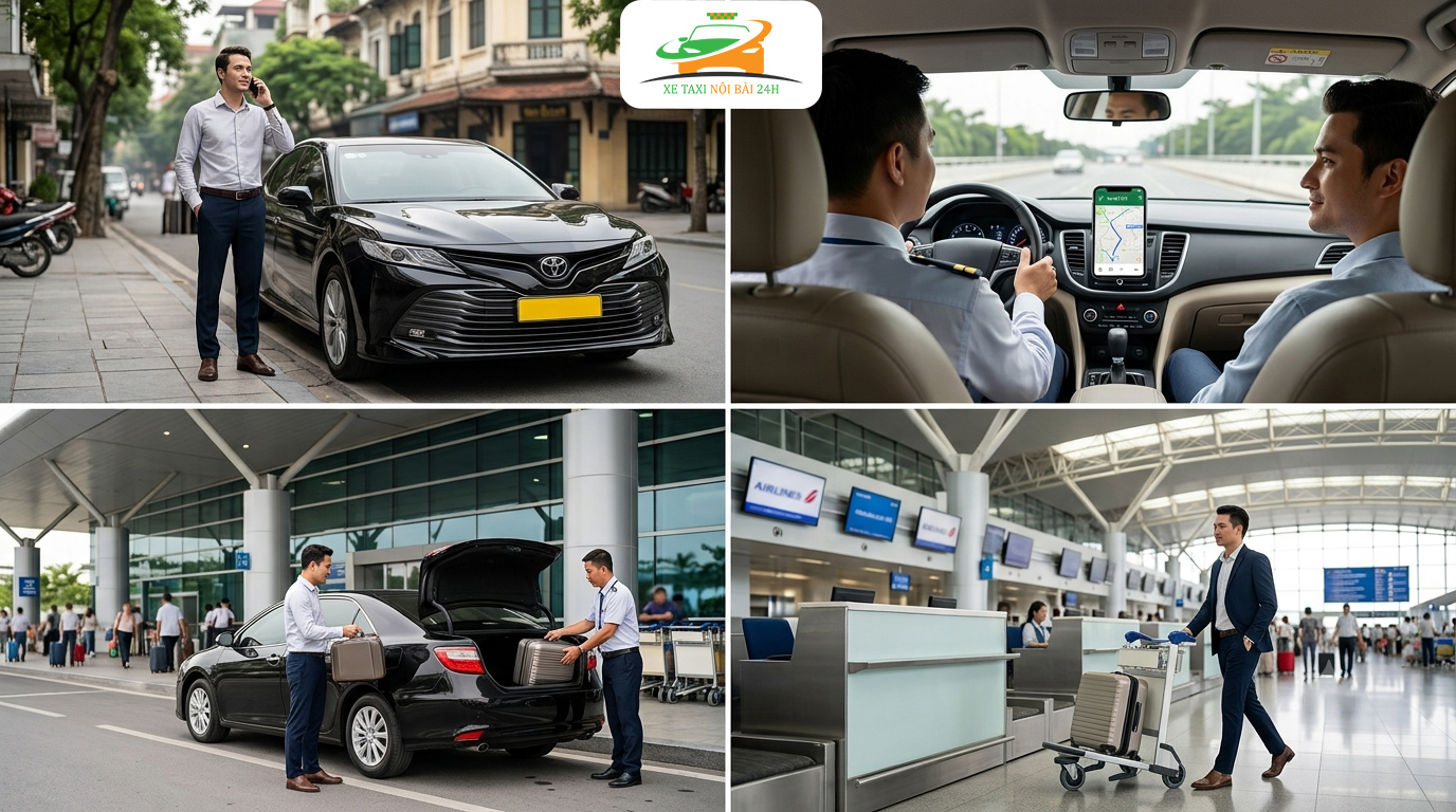 Đặt xe taxi đi sân bay nội bài – Dịch vụ đưa đón trọn gói, an toàn, đúng giờ và cước phí rẻ nhất 2 Quy trình 4 bước đặt xe taxi đi nội bài đơn giản và nhanh chóng