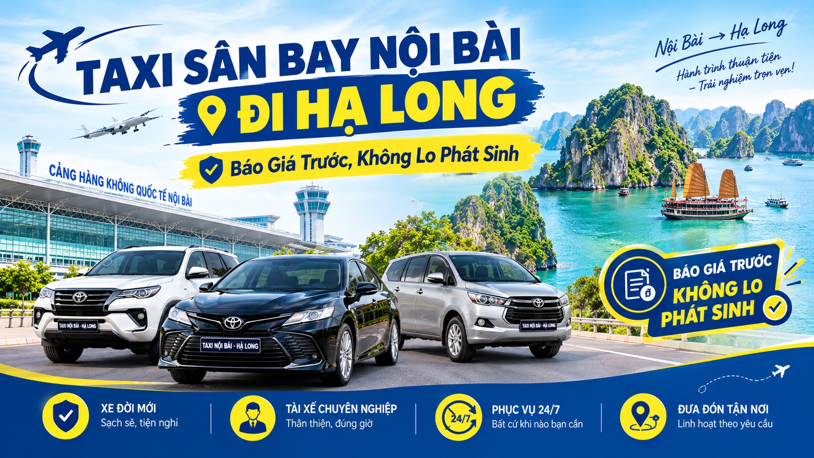 Taxi Sân Bay Nội Bài Đi Hạ Long – Báo Giá Trước, Không Lo Phát Sinh 1 taxi san bay noi bai ha ong