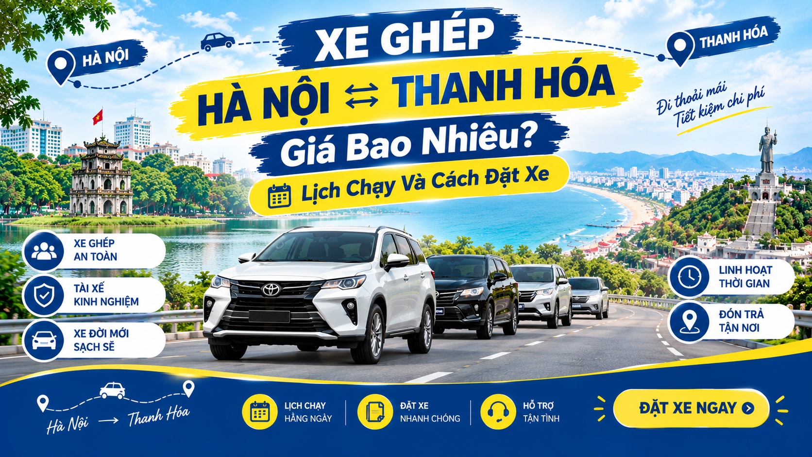 Xe Ghép Hà Nội Thanh Hóa Giá Bao Nhiêu? Lịch Chạy Và Cách Đặt Xe 1 xe ghep ha noi Thanh Hoa